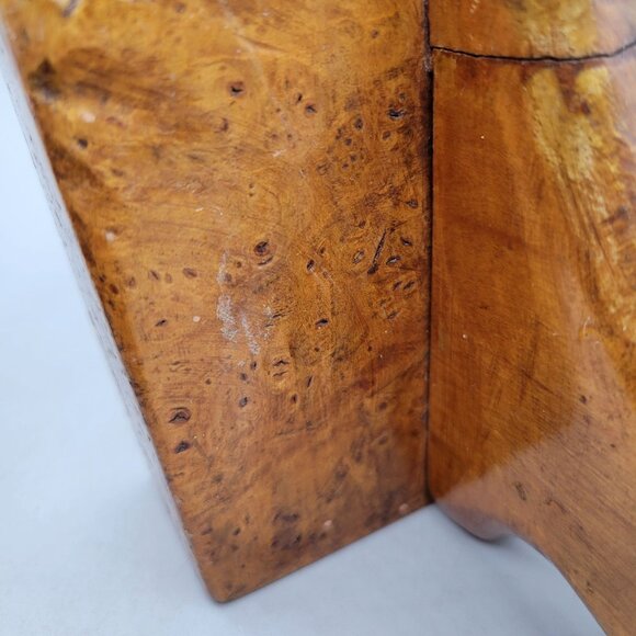Handcrafted Burlwood Bookends Birdseye Maple Live Edge Natural Grain and Texture - Picture 8 of 8